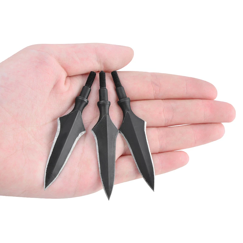 12pcs Hunting Arrowhead Arrow Points Iron Broadheads Target Arrow Head for Recurve Compound Bow Archery Shooting Accessories